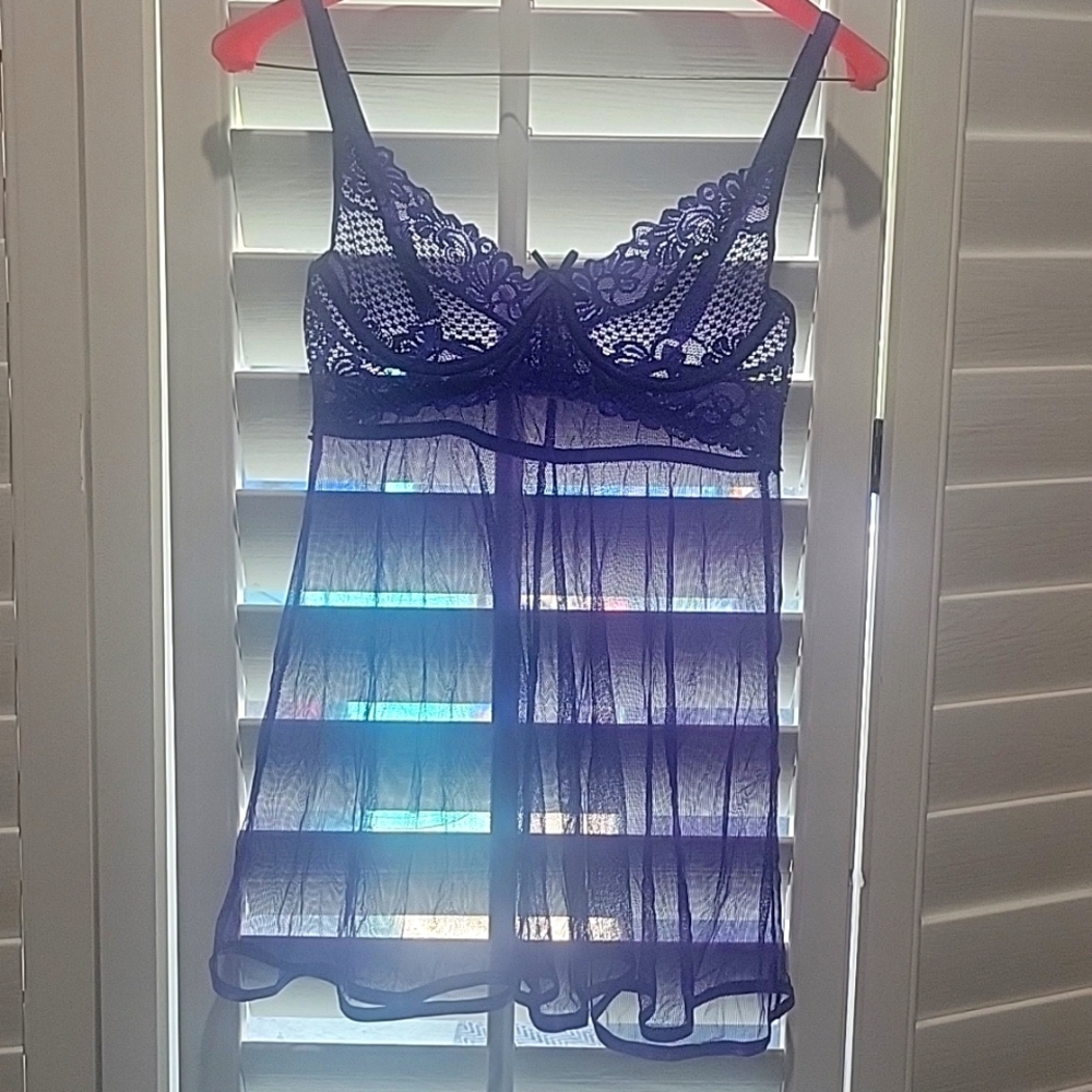 Sheer Babydoll with Lace Cup